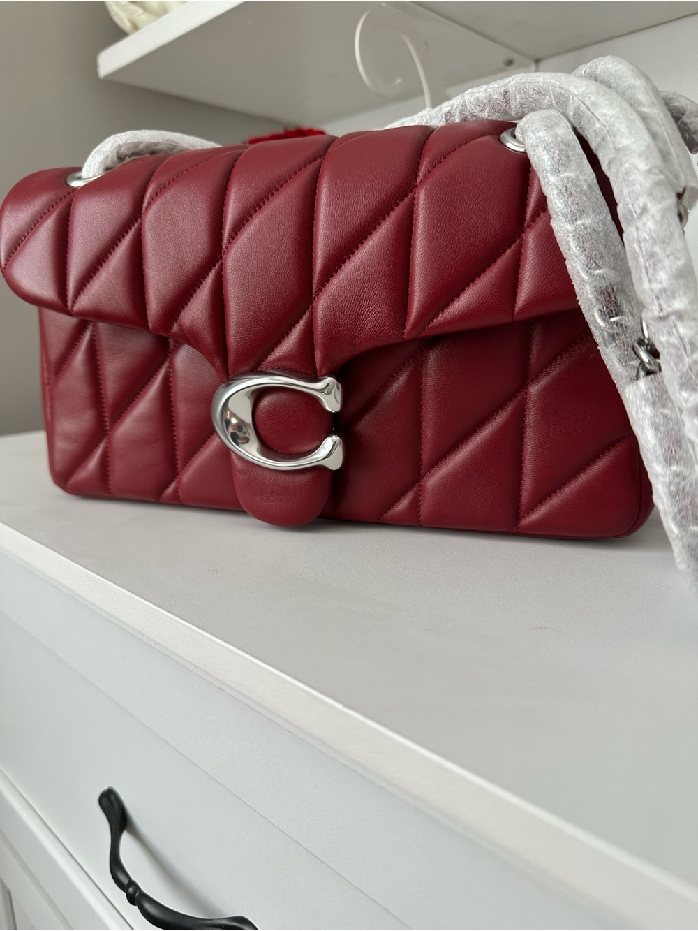 Coach Quilted Tabby 26 in Dark Ruby -NWT